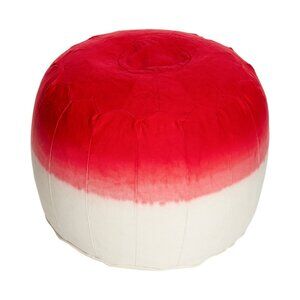 Dipped Dye Faded Red Ombre Moroccan Pouf Unstuffed Bag Only